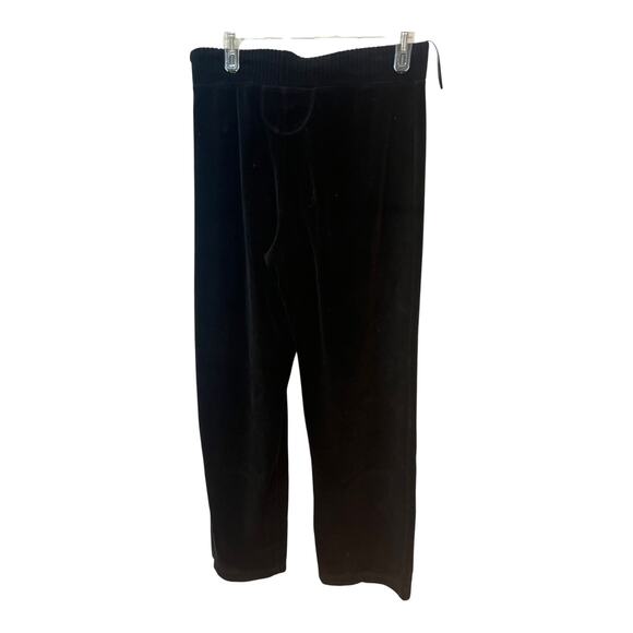 Jones New York Women’s Black Velour Stretch Straight Leg Pants Pull On Size Smal - Picture 3 of 8